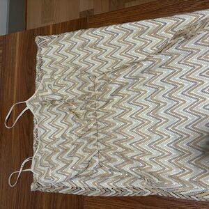 Lilly Pulitzer Beige and White Chevron Dress